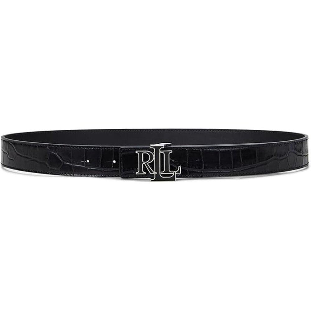 Logo Reversible Crocodile Embossed Belt